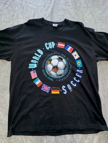 Vintage World Cup USA 1994 Soccer Fifa Art Shirt Size XL