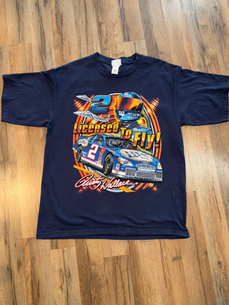 2003 Rusty Wallace Licensed to Fly NASCAR Large Navy