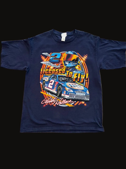2003 Rusty Wallace Licensed to Fly NASCAR Large Navy