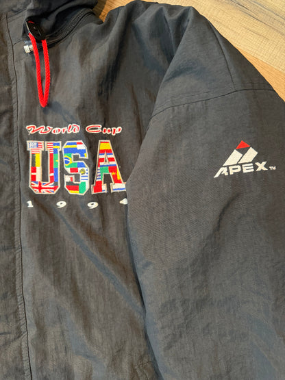 Apex One FIFA World Cup 1994 Soccer Puffer Jacket, Size Large