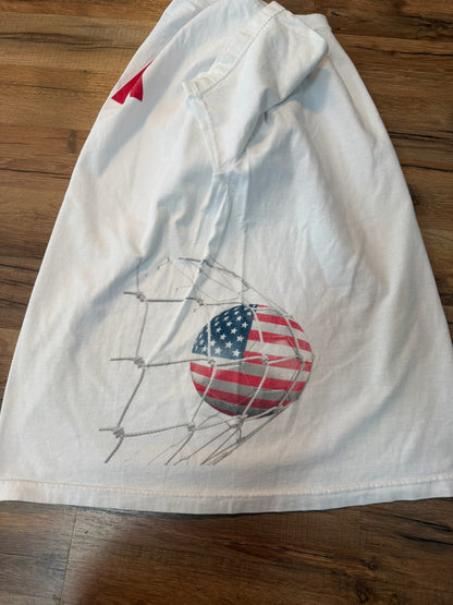 USA Soccer Wrap Around Tshirt, Size L