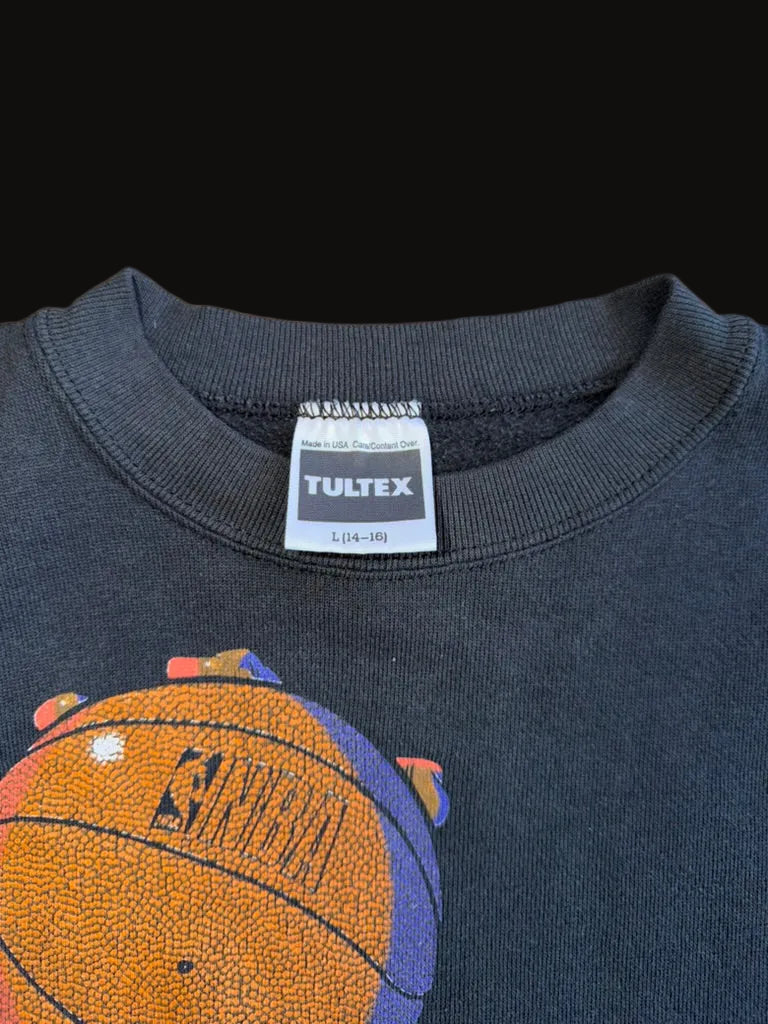 Charlotte Hornets Slam Dunk Crewneck Sweater Youth Large Black