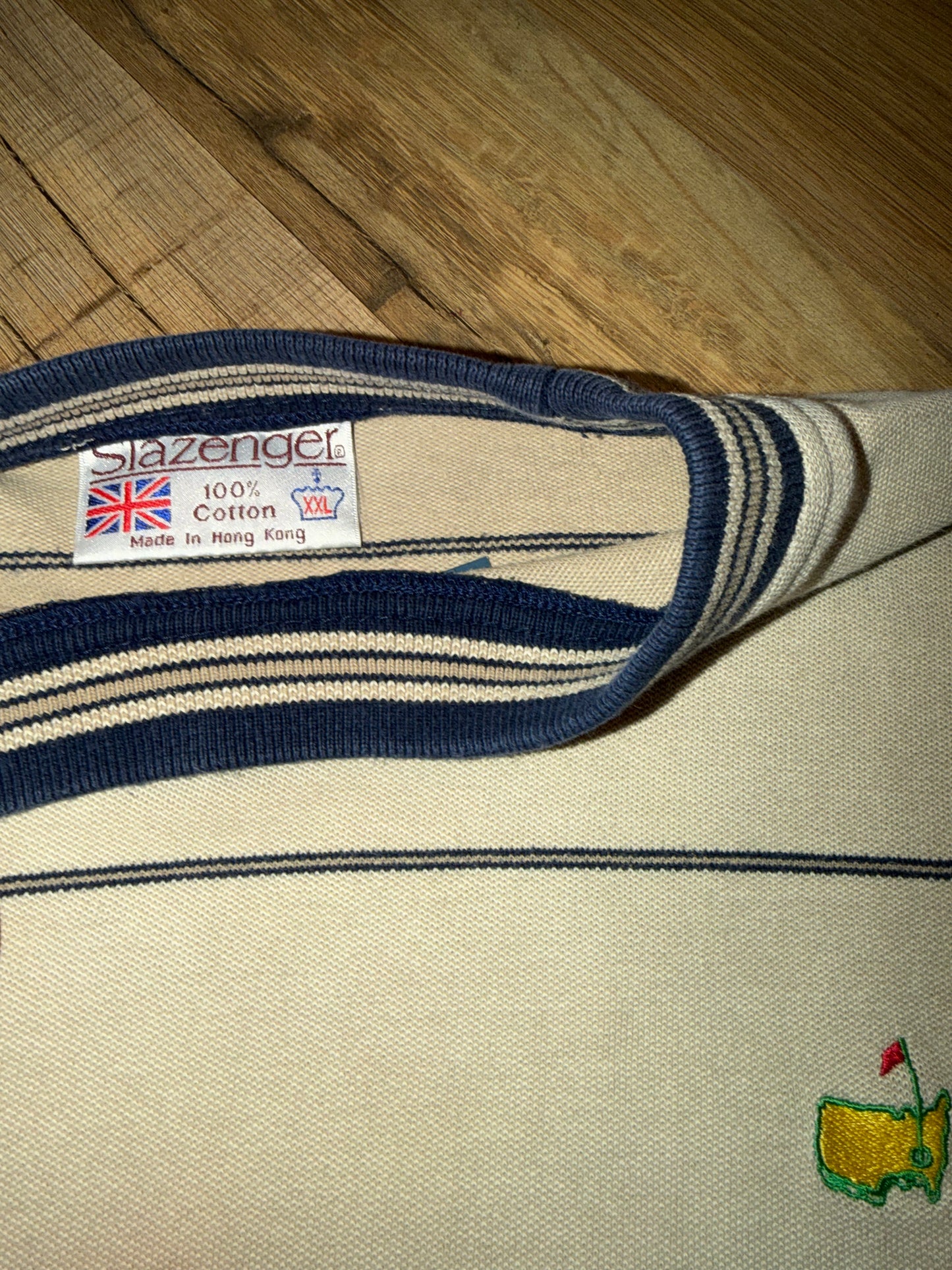 Vintage Masters Collection Golf Tournament Brown with Navy Stripes Sweater XL / XXL