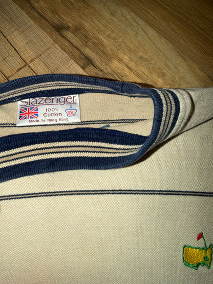 Vintage Masters Collection Golf Tournament Brown with Navy Stripes Sweater XL / XXL