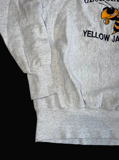 Georgia Tech Yellow Jackets Lee Cross Grain Crewneck Sweater XL Grey