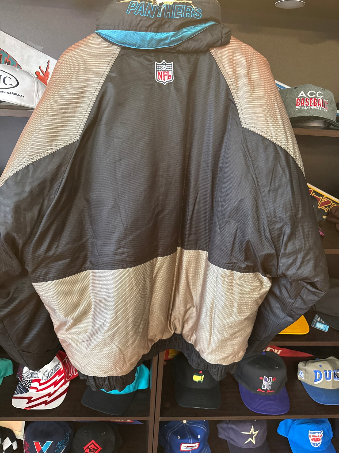 90s Panthers Puffer Starter Jacket, Size L