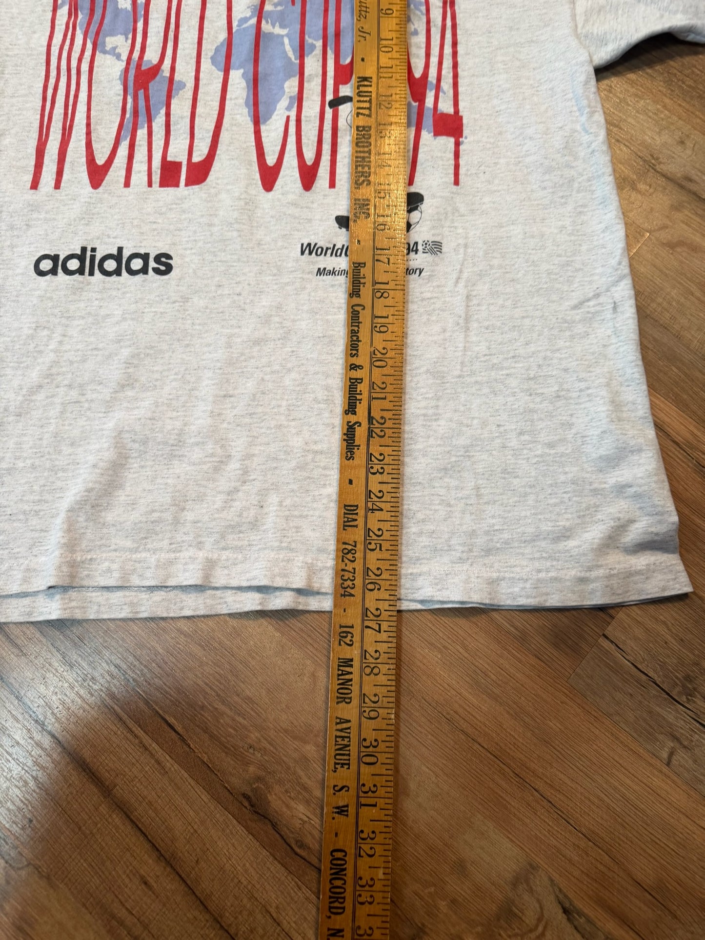 VTG Adidas 1994 FIFA World Cup USA Making Soccer History Shirt, Size Medium