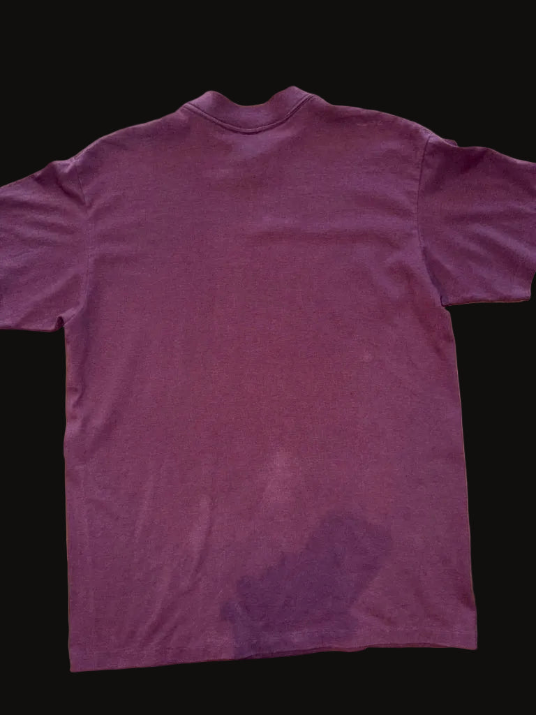 1992 3D Emblem Nature Biker Survivors Harley Tee Large Purple