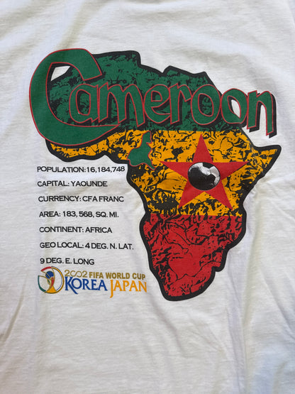 2002 FIFA World Cup Cameroon Tshirt, Size L