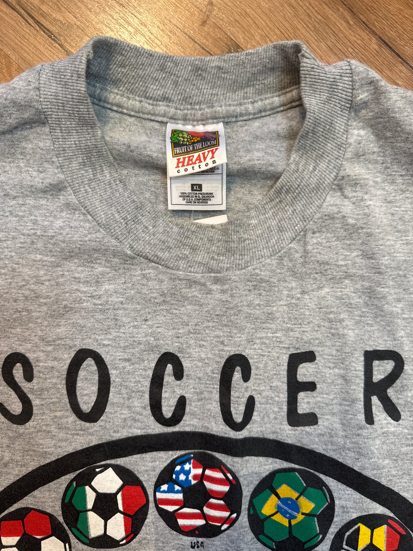 1990 Soccer Countries Art Tshirt, Size XL