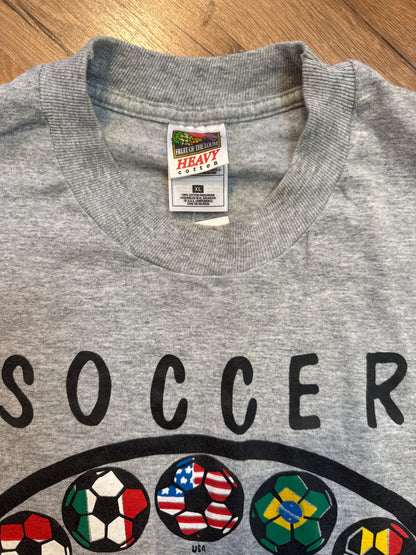 1990 Soccer Countries Art Tshirt, Size XL
