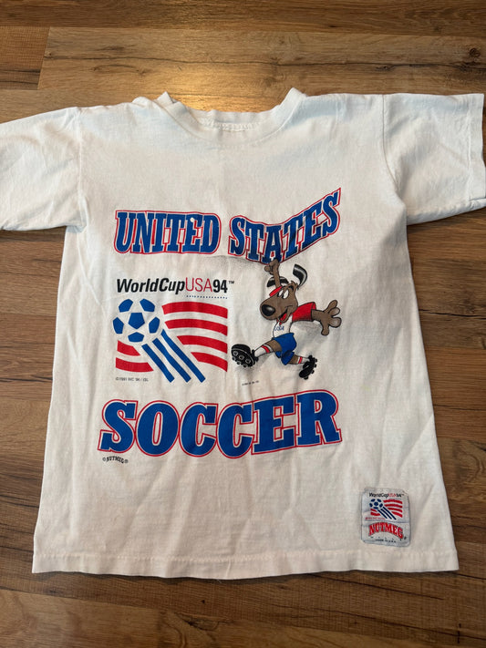 Striker 1994 FIFA World Cup Soccer Nutmeg Tshirt, Size Youth Small