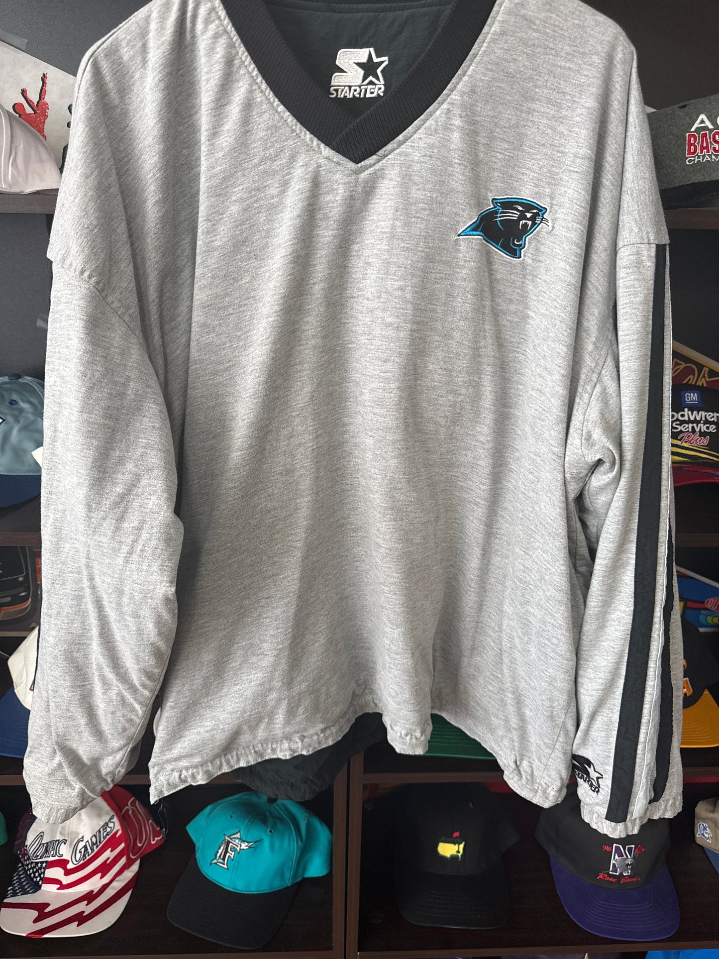 90s Panthers Starter Sweatshirt Reversible, Size XL
