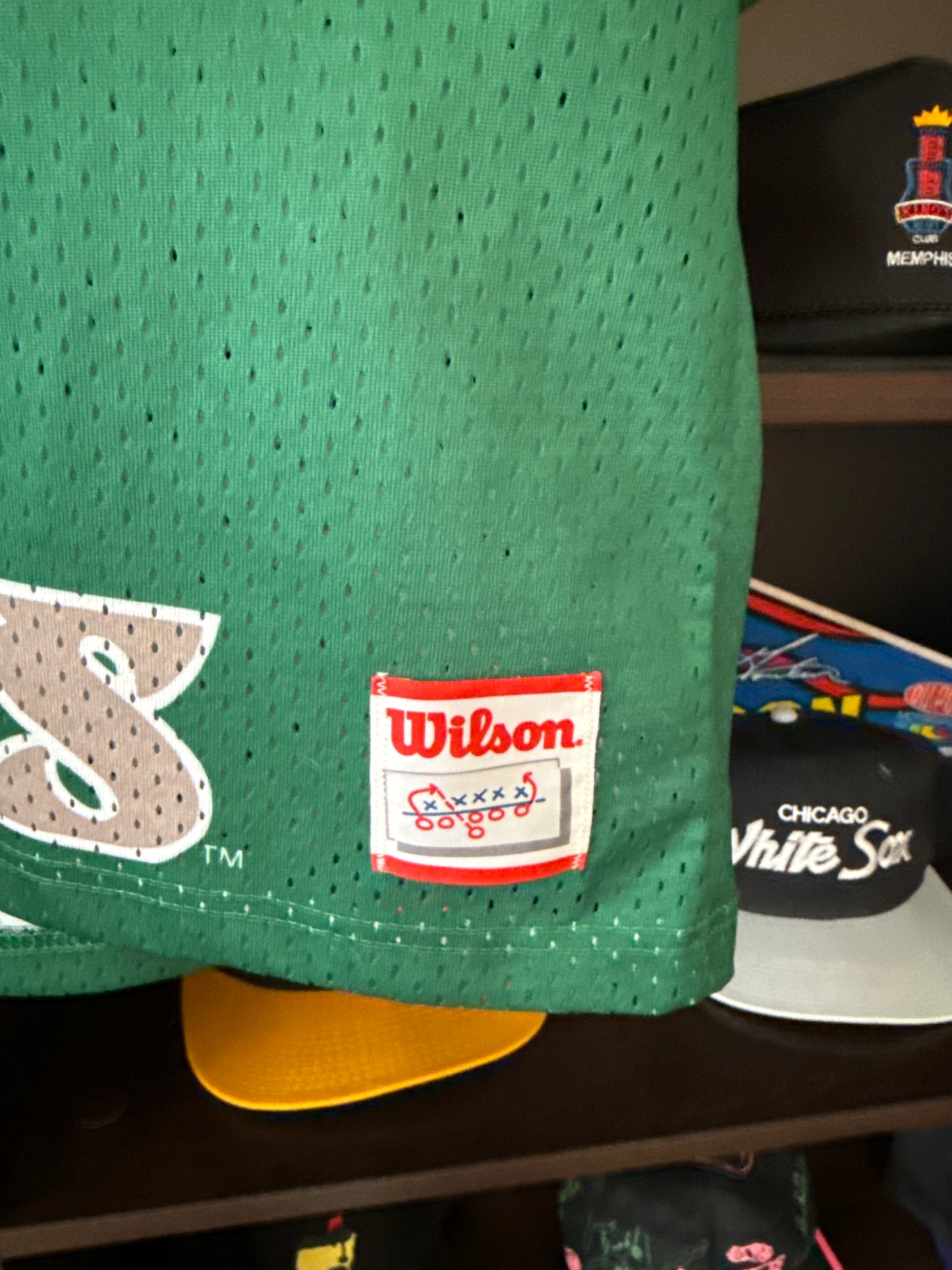 Vintage 80s Wilson Philadelphia Eagles Kelly Green Mesh NFL Football Jersey XL