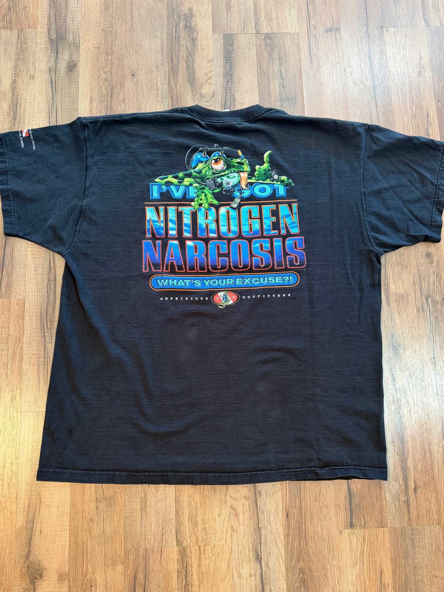 Amphibious Outfitters Nitrogen Narcosis Flordia Diving Humor XXL Black