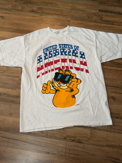 Garfield Cartoon USA Jim Davis Art Shirt, Size XXL