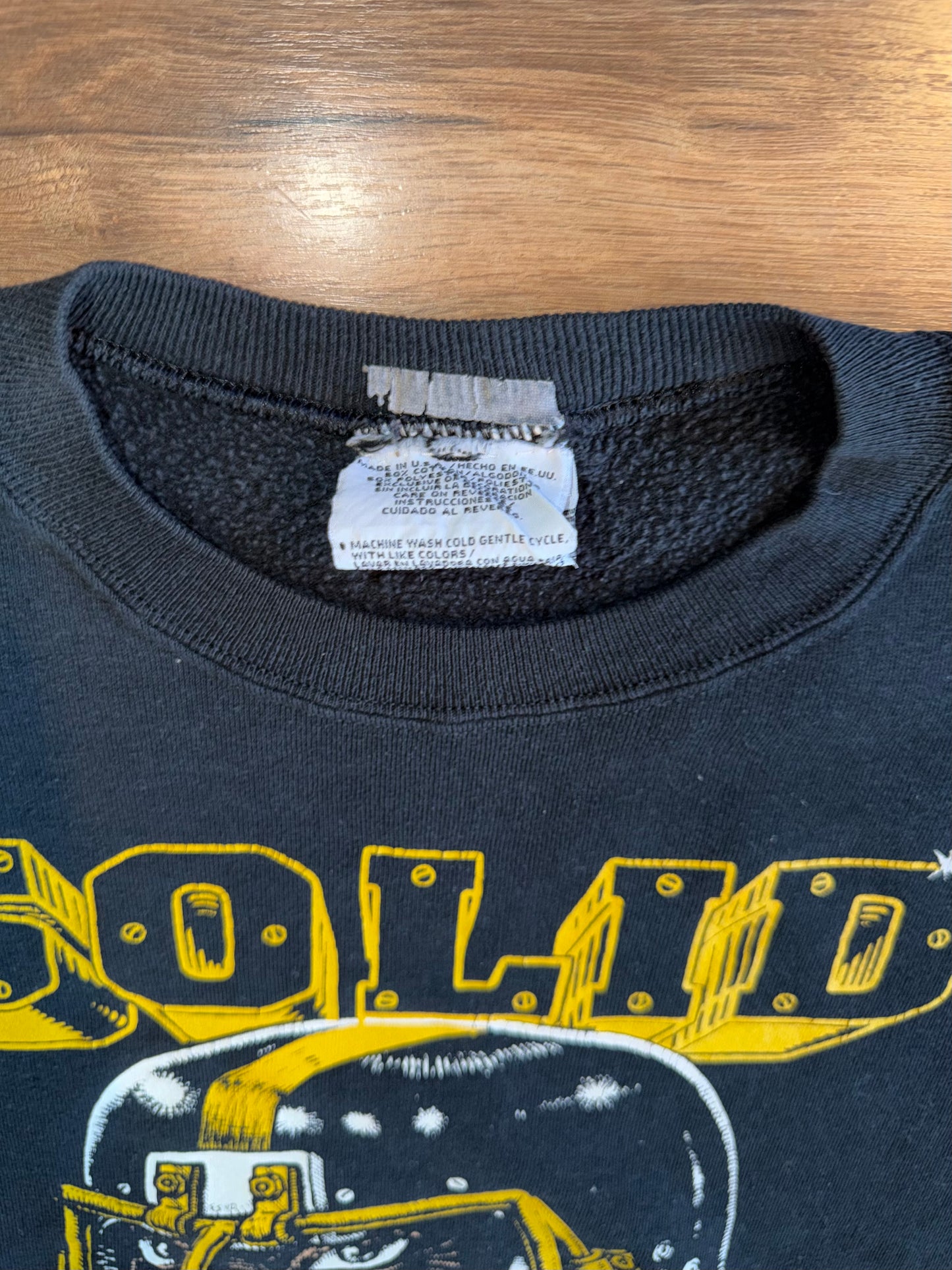Pittsburgh Steelers Solid Steel Crewneck Sweater XL Black