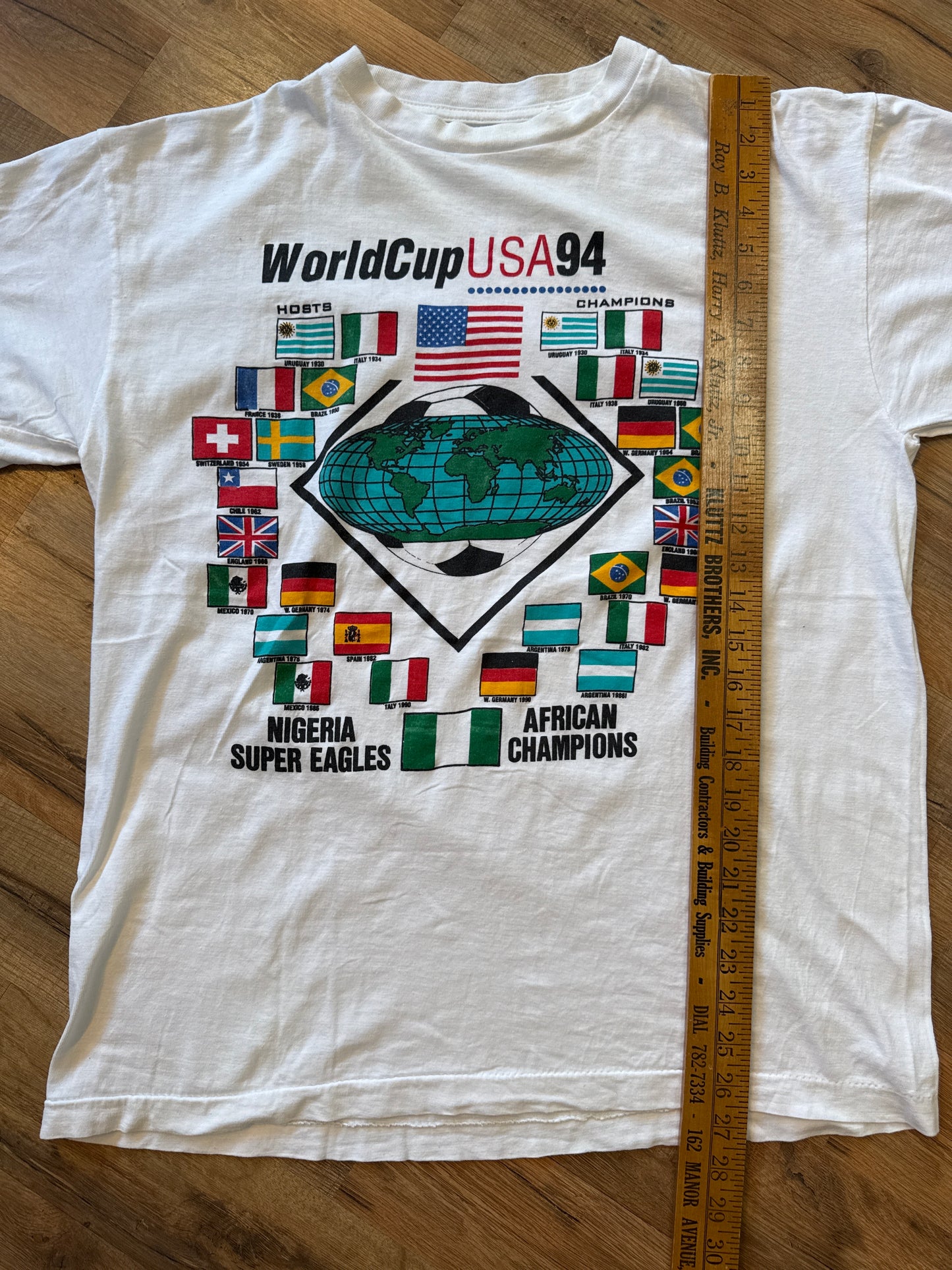 1994 World Cup Hosts and Champions Tshirt, Size L