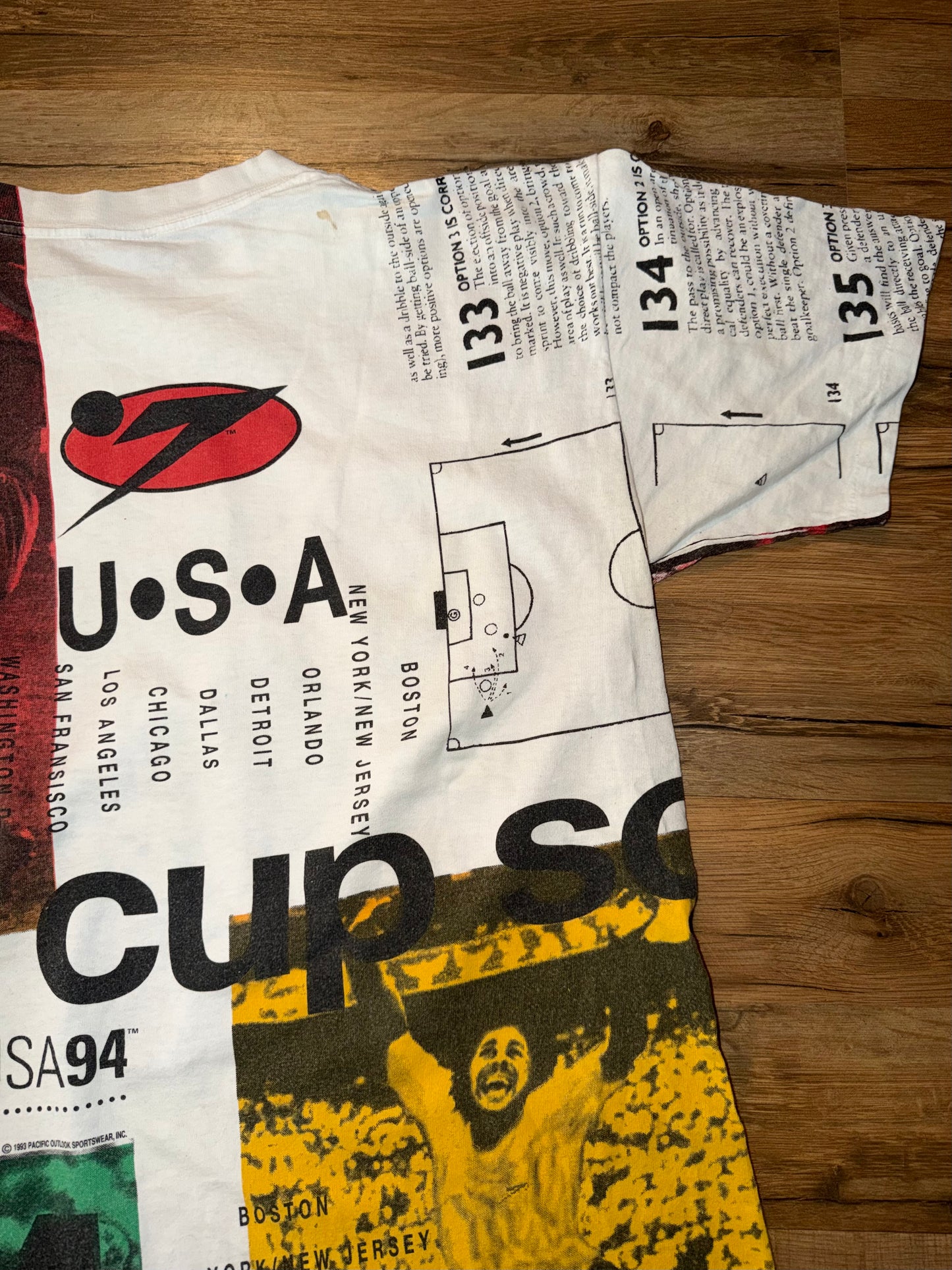 1994 FIFA World Cup Soccer USA AOP Tshirt, Size L