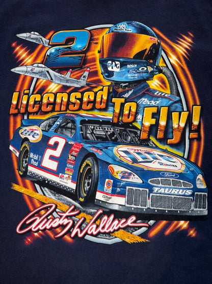 2003 Rusty Wallace Licensed to Fly NASCAR Large Navy