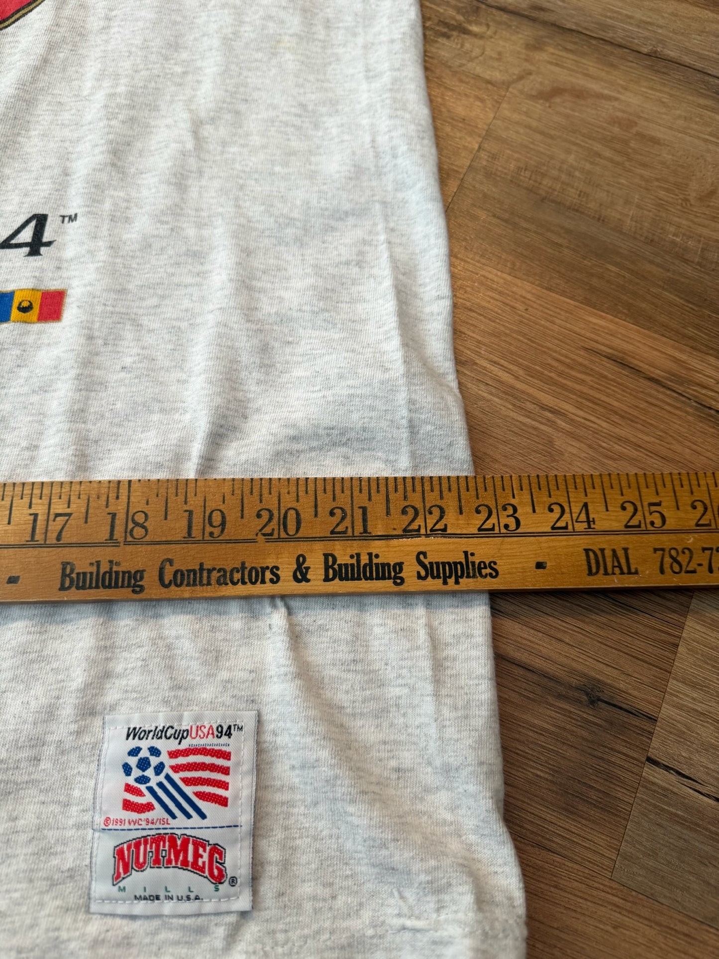 Final Draw 1994 FIFA World Cup Soccer Nutmeg Tshirt, Size XL