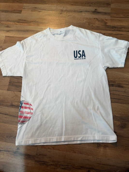 USA Soccer Wrap Around Tshirt, Size L