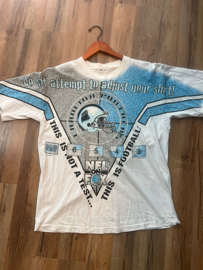 1996 Carolina Panthers NFL on Fox All Over Print (AOP), Size Large
