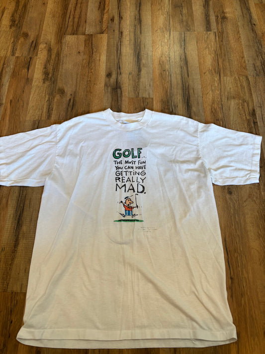 1990s Vintage Golf Single Stitched TShirt, Size XXL
