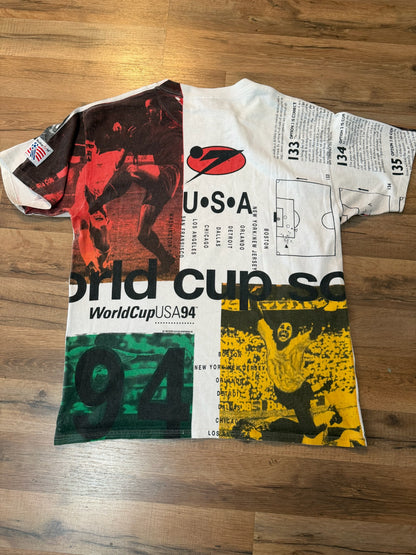 1994 FIFA World Cup Soccer USA AOP Tshirt, Size L