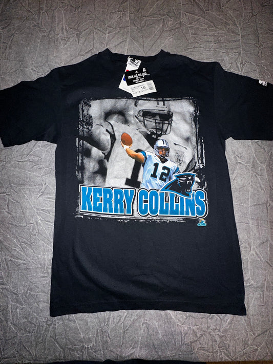 Vintage Kerry Collins Carolina Panthers Starter Shirt New With Tags Size Small Color Black Charlotte NC NFL Football