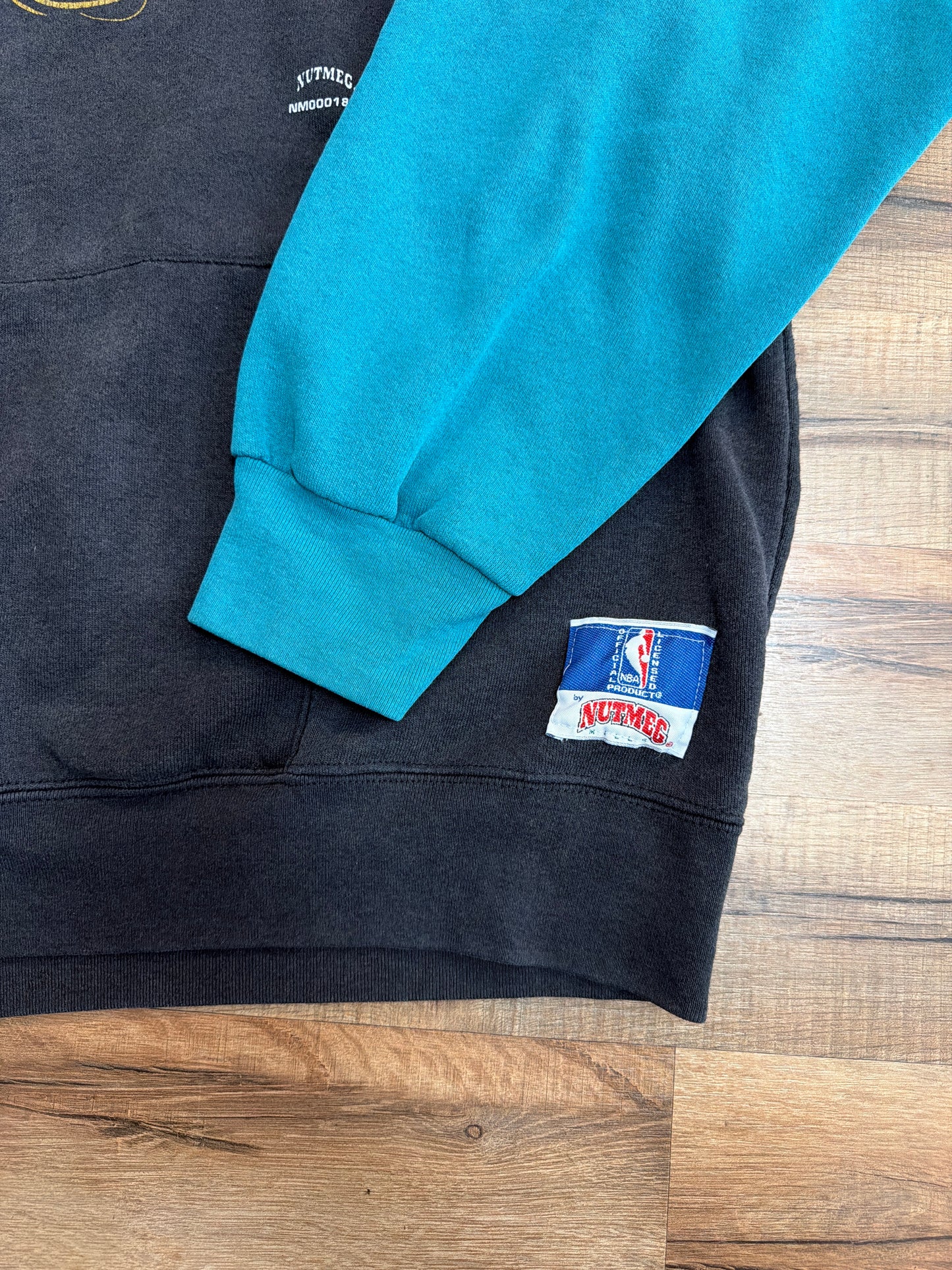 1988 Charlotte Hornets Inaugural Year Hoodie Nutmeg Mills XL Black