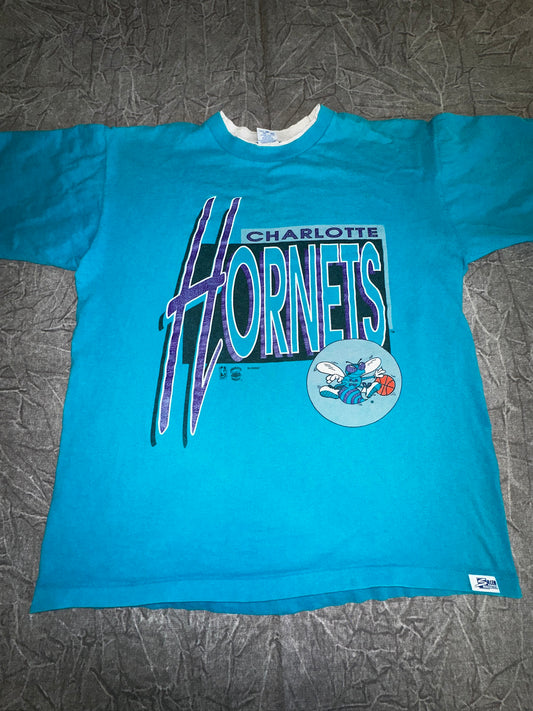 Vintage Charlotte Hornets Double Layer Salem Sportswear Size XL NBA Basketball