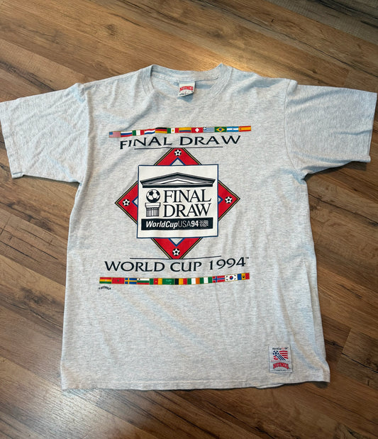 Final Draw 1994 FIFA World Cup Soccer Nutmeg Tshirt, Size XL