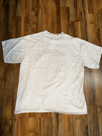 Vintage 1997 NBA FINALS Chicago Bulls Five Time Champions Logo 7 XL Heather Grey