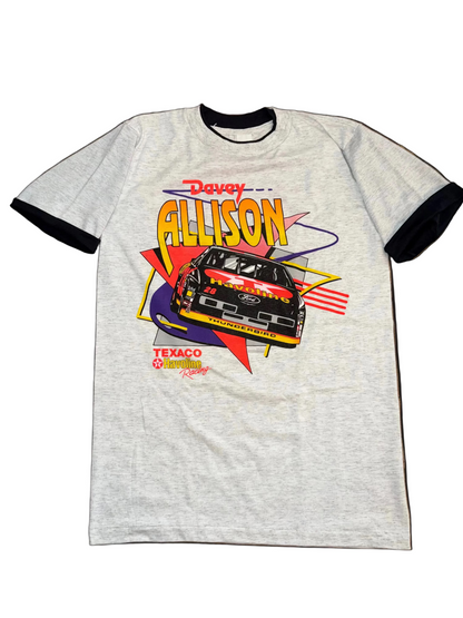 Davey Allison Texaco Havoline NASCAR Racing Double Lined Medium Sports Image Grey