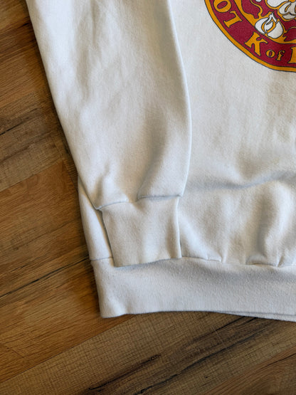 1991 Washington D.C. Mardi Gras "Louisiana We're Hot Stuff" Crewneck Size XL White