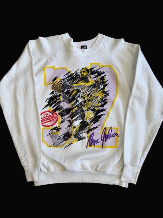 Vintage Magic Johnson "Its Magic" Lakers Crewneck Size XL Screen Stars Best
