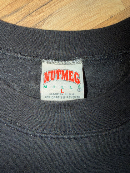 Vintage Dale Earnhardt Racing #3 Monte Carlo Spark Plug Lightening Finish Line Crewneck Size Large Black