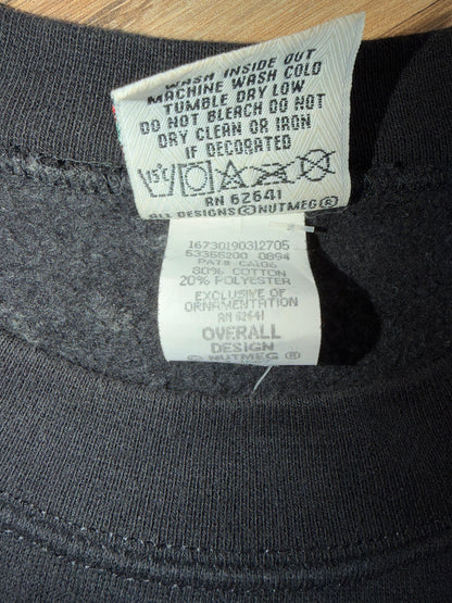 Vintage Dale Earnhardt Racing #3 Monte Carlo Spark Plug Lightening Finish Line Crewneck Size Large Black