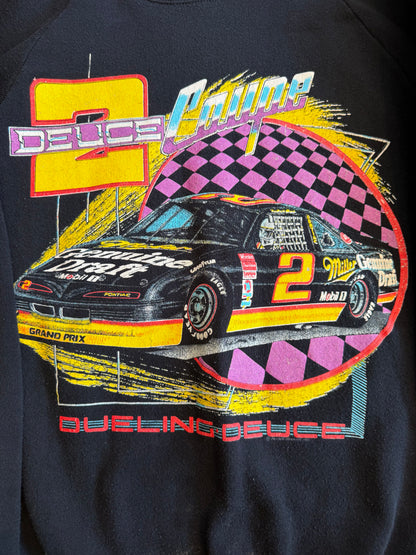 1992 Rusty Wallace Dueling Deuce #2 Coupe Miller Draft Crewneck Sweater Black Size Medium