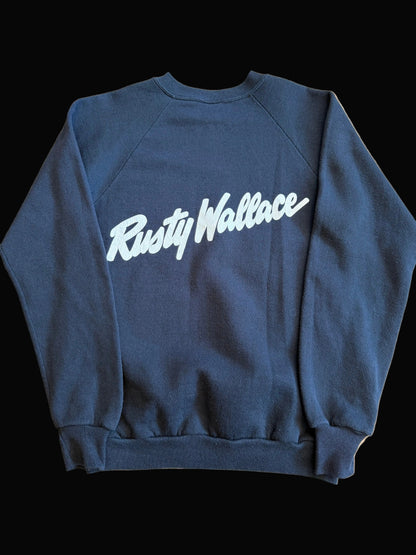 1992 Rusty Wallace Dueling Deuce #2 Coupe Miller Draft Crewneck Sweater Black Size Medium