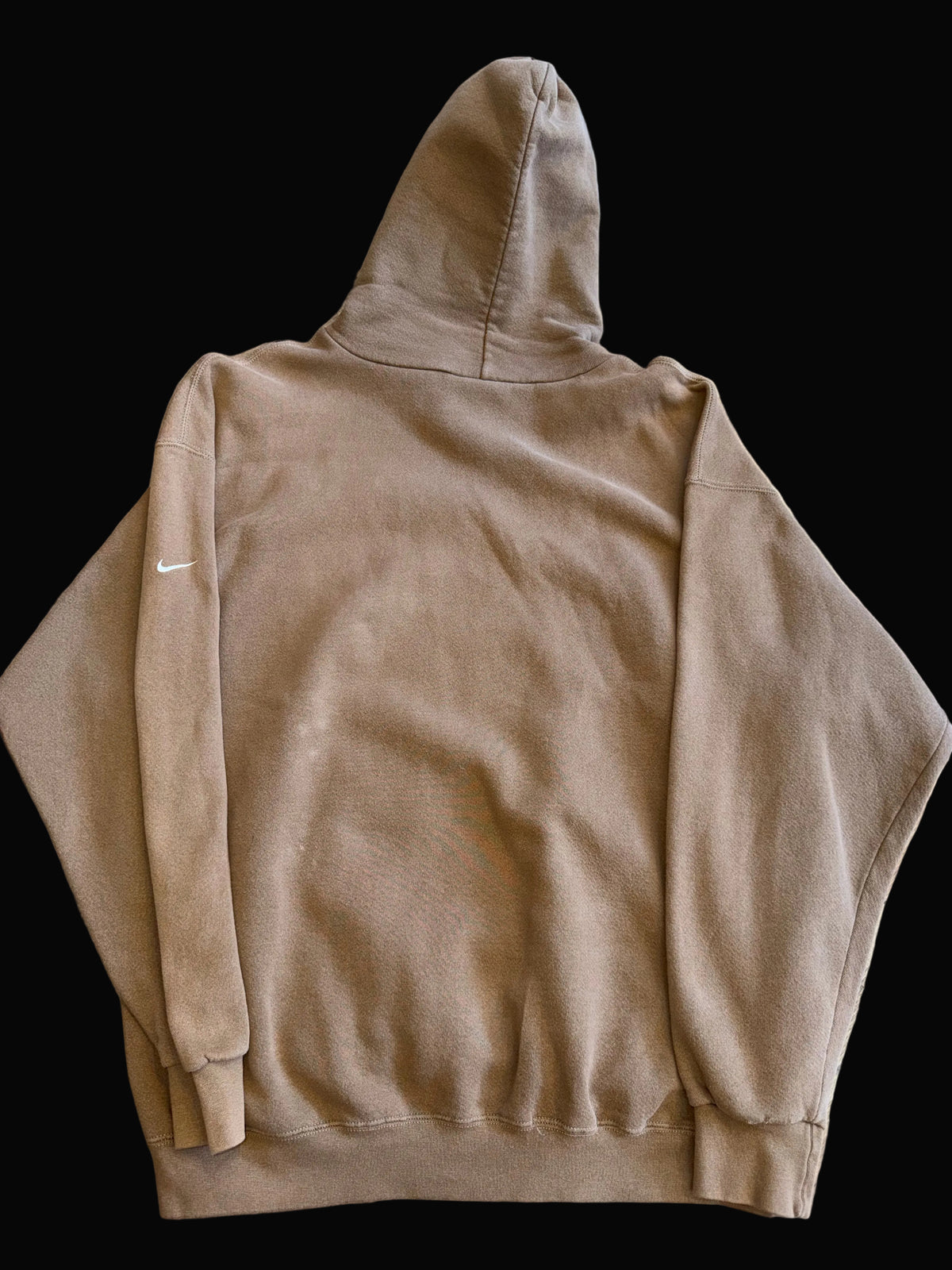 Nike Air Force 1 Spellout Hoodie Brown Sweatshirt XL Embroidered Made USA White Tag