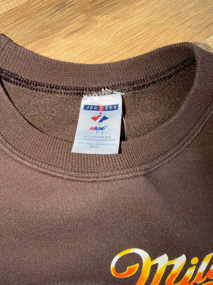 2005 Miller Genuine Draft Eagle Crewneck Brown Size Large