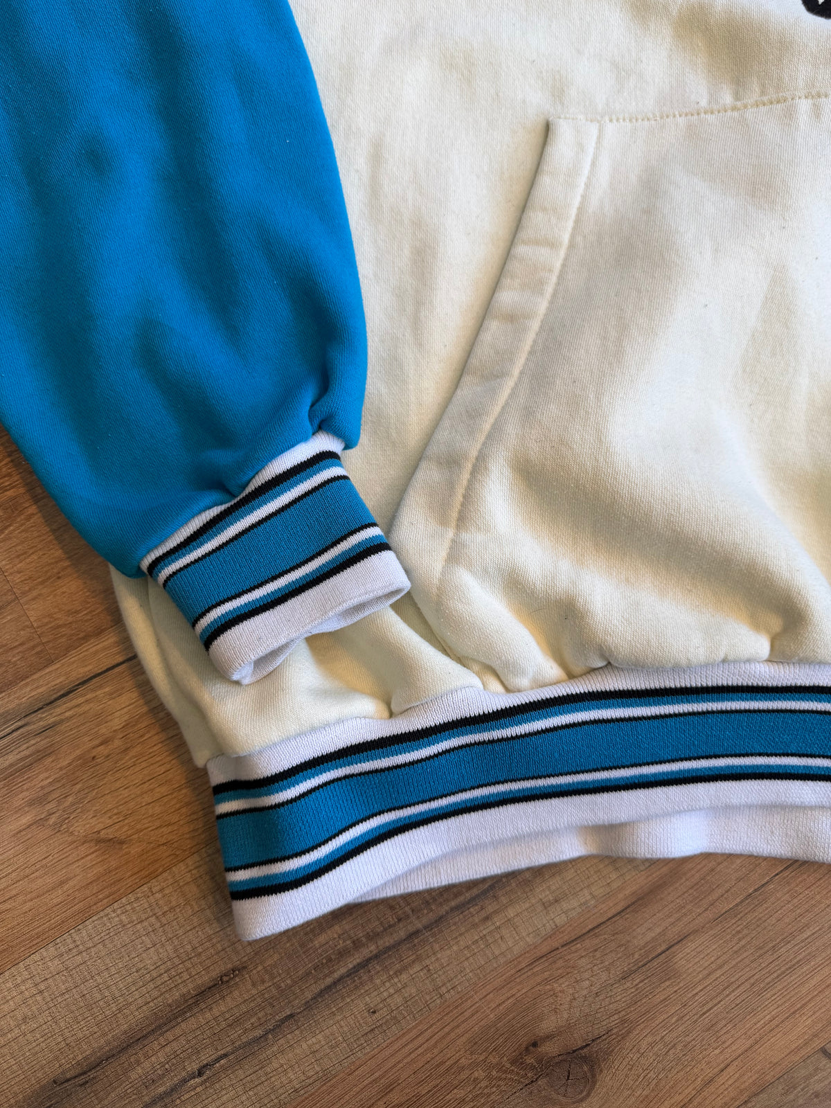 UNC Double Hood Match 1 Cream Carolina Blue XL Hoodie Sweatshirt
