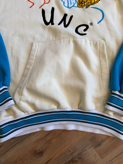 UNC Double Hood Match 1 Cream Carolina Blue XL Hoodie Sweatshirt