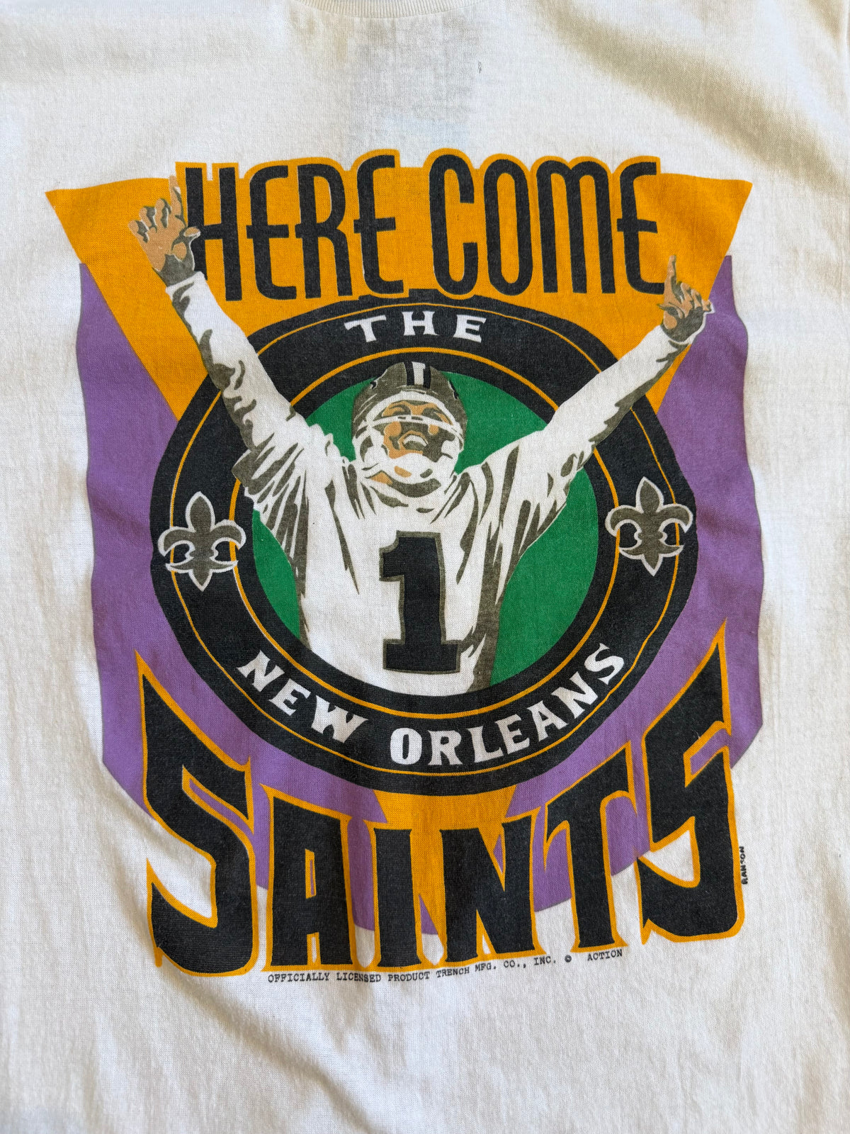 80s New Orleans Saints Here Come The Saints Selec-t by Tee Jays Tshirt Size Large