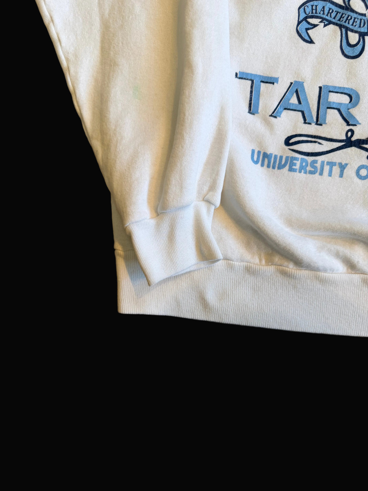 Vintage University of North Carolina Crewneck Sweater UNC White Large
