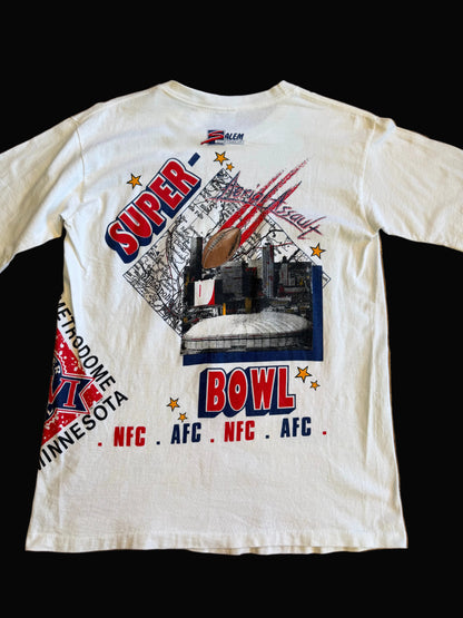 1991 Super Bowl XXVI Aerial Assault Salem Sports AOP Bills V Redskins Size Large