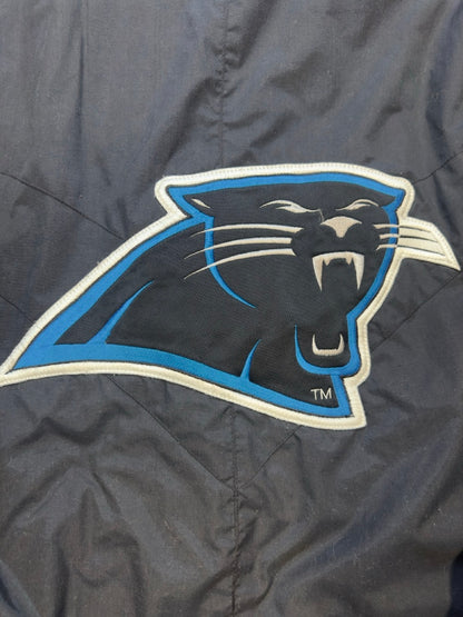 Vintage Carolina Panthers Jacket Mens Large Black Pro Line Apex One Coat NFL