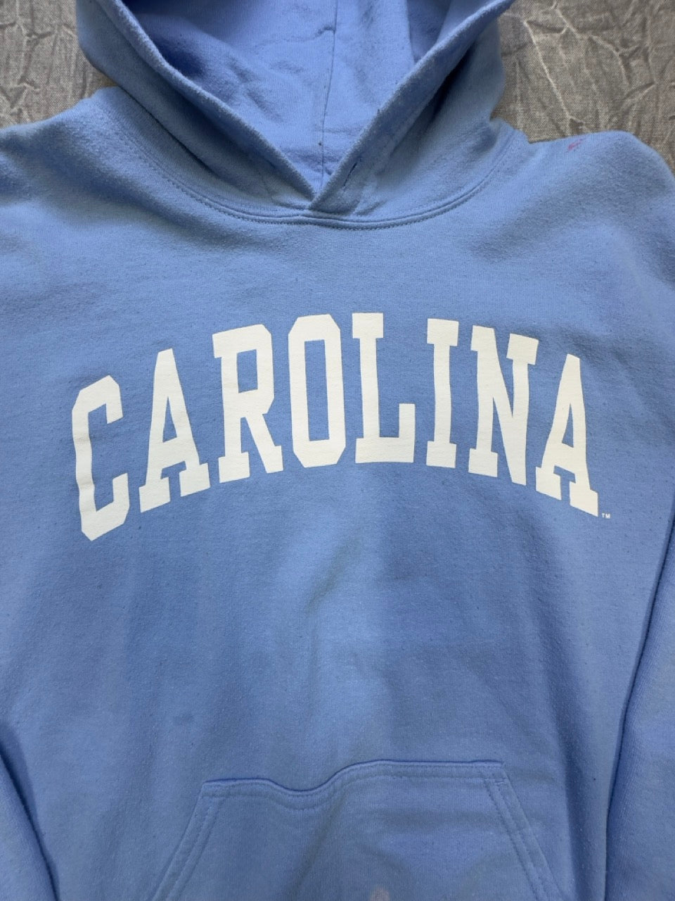 North Carolina Tar Heels Hoodie Mens Large Blue Pullover Fleece UNC Sweatshirt